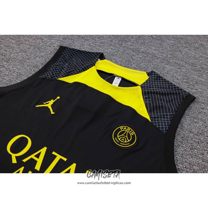 Camiseta de Entrenamiento Paris Saint-Germain Jordan 2023-2024 Sin Mangas Negro